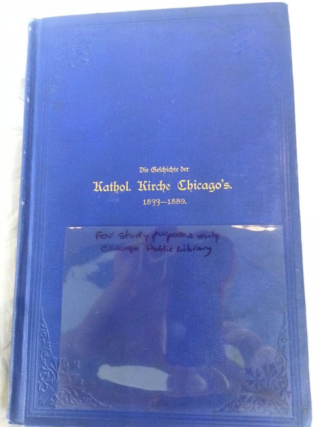 Cover of original German Book about founding of St Teresa Parish