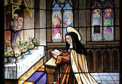 St Teresa of Avila stained glass